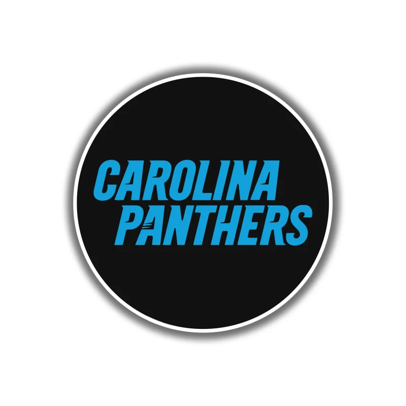 Carolina Panthers - Black Circle - Temporary Tattoo