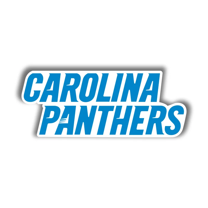 Carolina Panthers Full Color Vinyl Decal - Wording - Custom Size