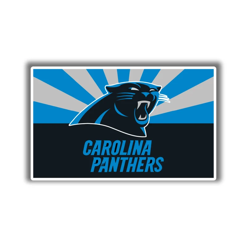 Carolina Panthers - Rectangle - Temporary Tattoo