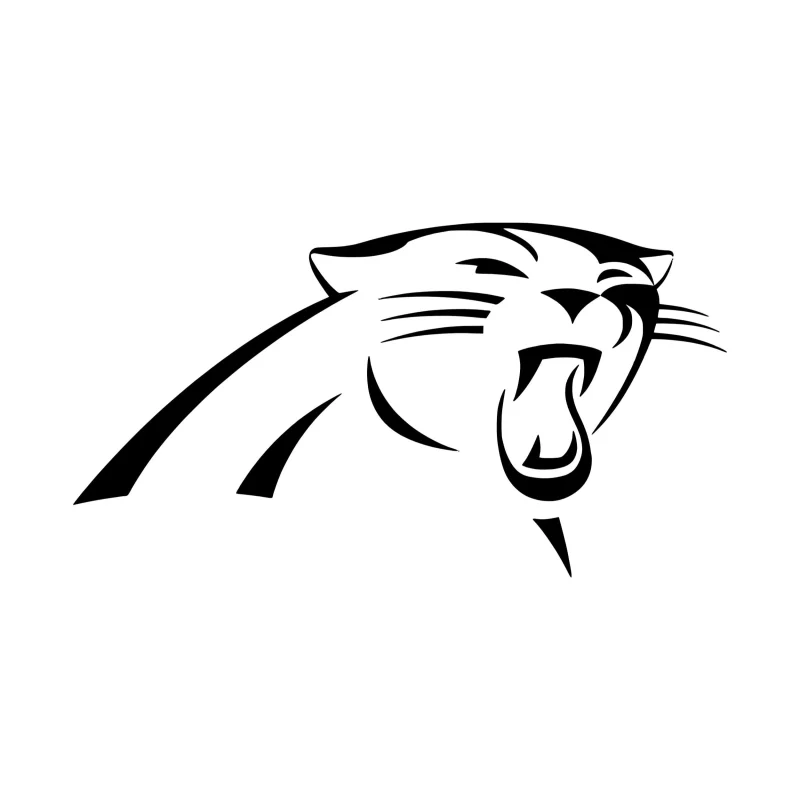 Carolina Panthers Vinyl Decal - Panther's Head - Custom Size