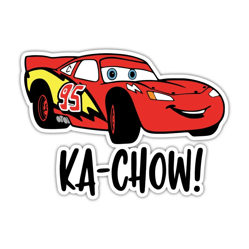Cars - Ka-Chow - Iron On DTF Transfer - Custom Size