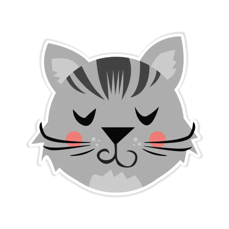 Cat Full Color Vinyl Decal - Custom Size