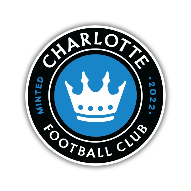 Charlotte FC - Black Circle With Name - Iron On DTF Transfer - Custom Size