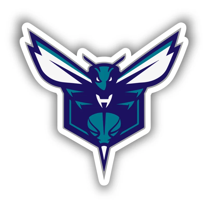 Charlotte hornets - Full Color Vinyl Sticker - Custom Size