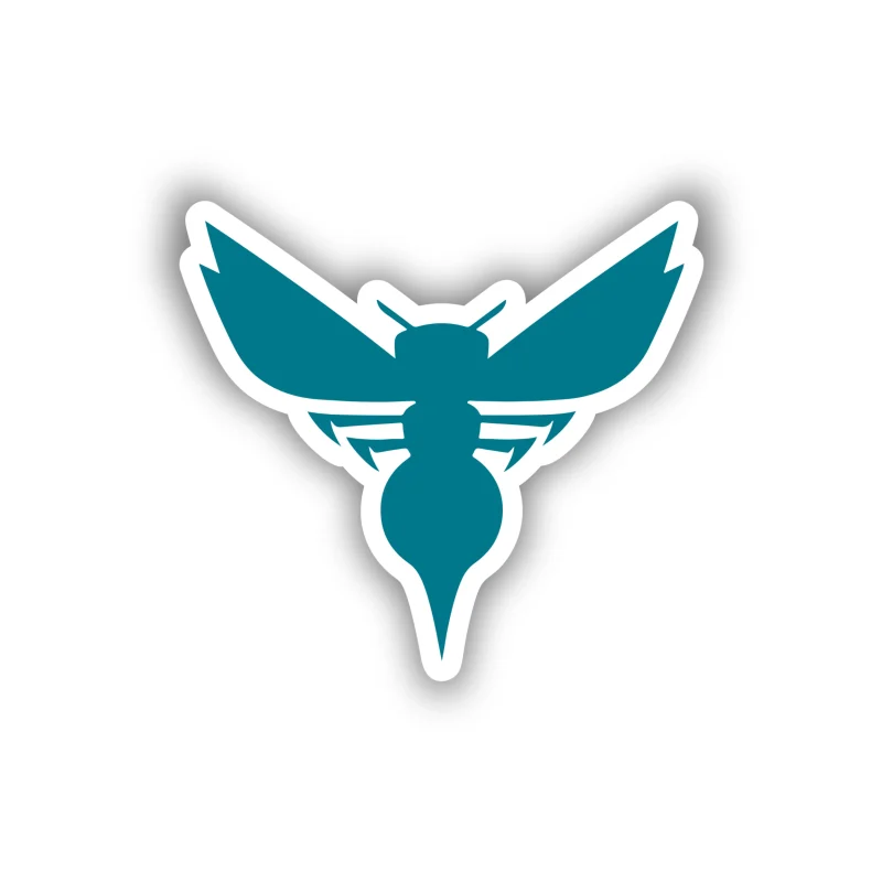 Charlotte hornets - Full Color Vinyl Sticker - Custom Size