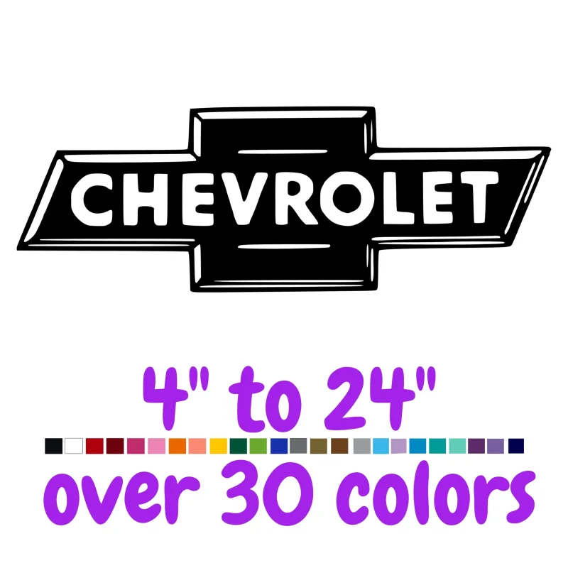 Chevrolet Vinyl Decal - Custom Size