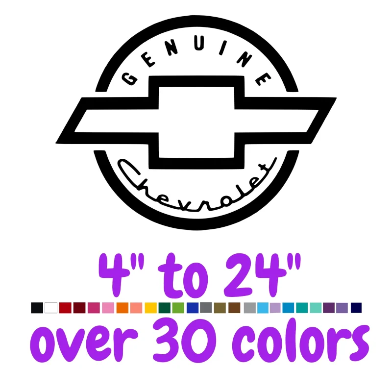 Chevrolet Vinyl Decal - Custom Size