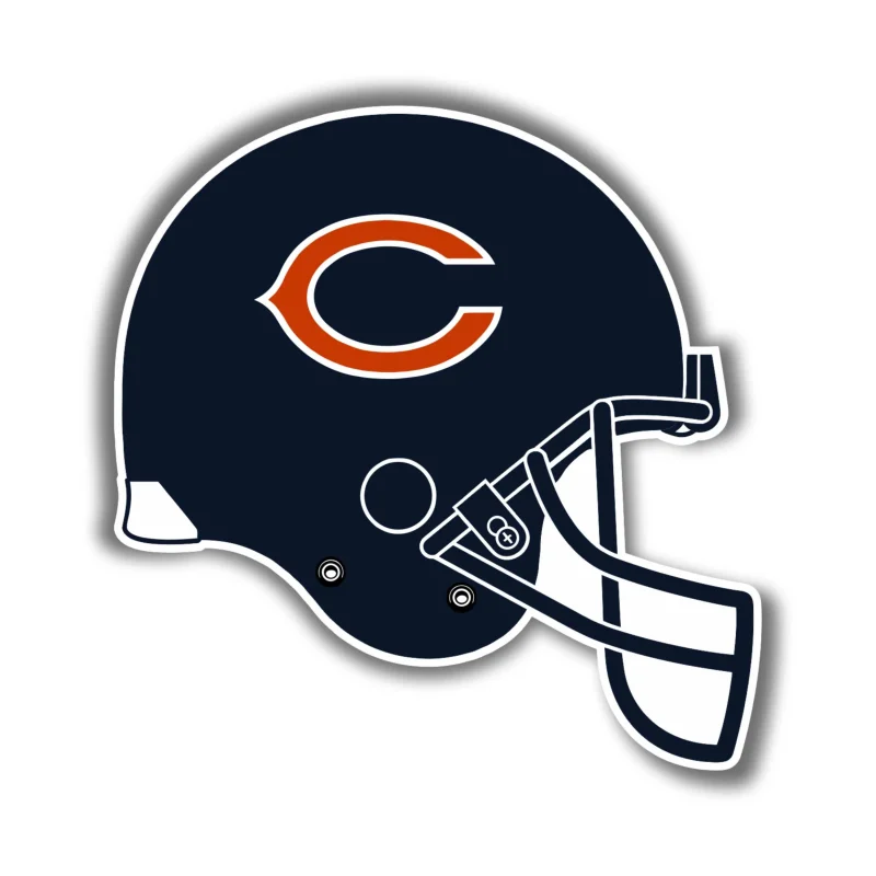 Chicago Bears - Bear Head- Full Color Vinyl Sticker - Custom Size