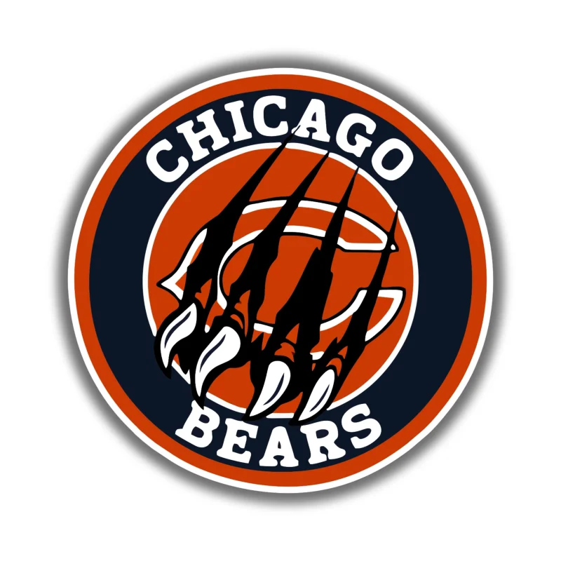 Chicago Bears - Circle with Claws - Iron On DTF Transfer - Custom Size
