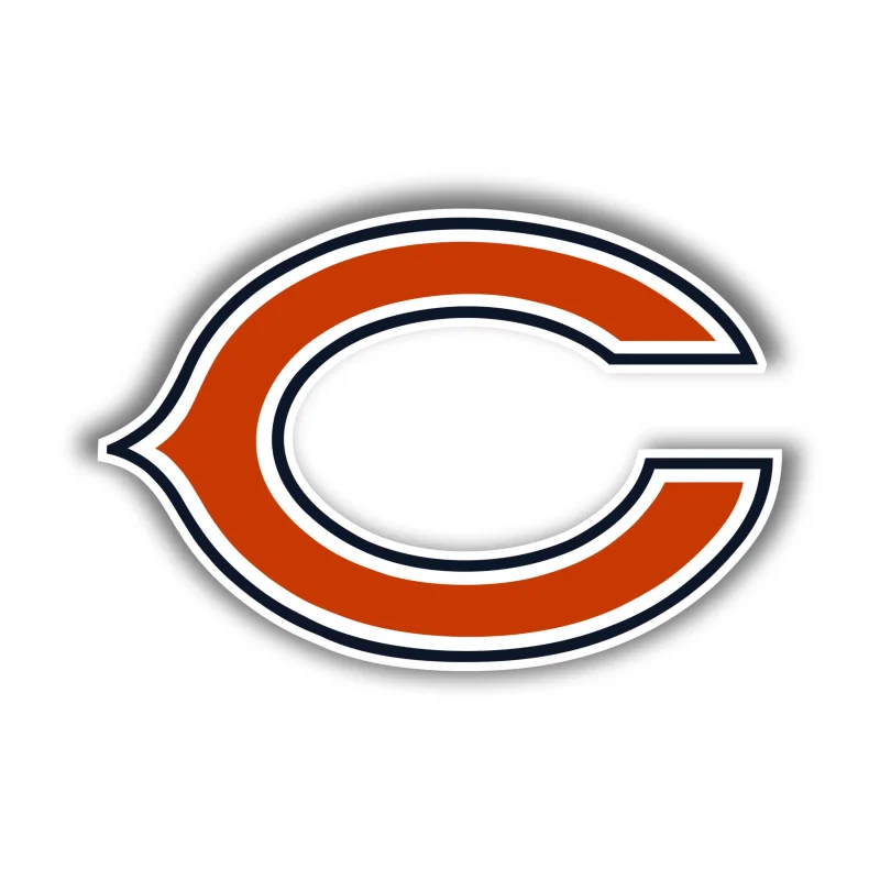 Chicago Bears Full Color Vinyl Sticker - Custom Size