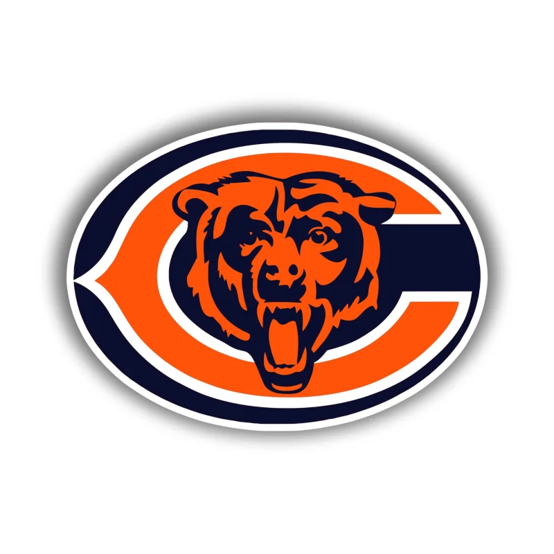 Chicago Bears Full Color Vinyl Sticker - Custom Size