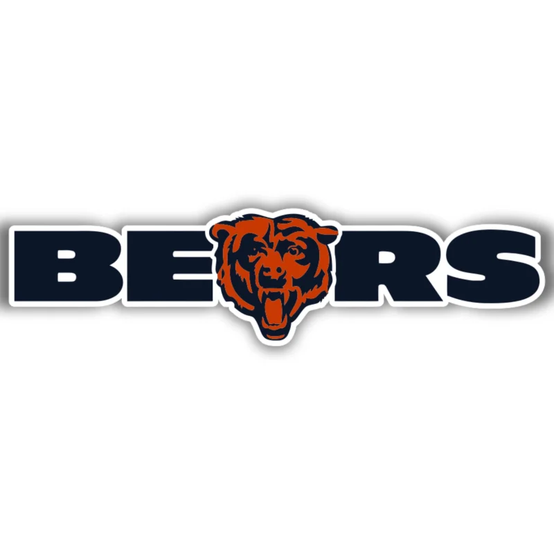 Chicago Bears Full Color Vinyl Sticker - Custom Size