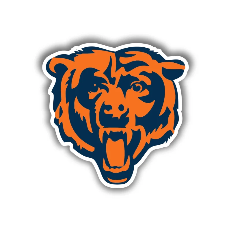 Chicago Bears - Head - Iron On DTF Transfer - Custom Size