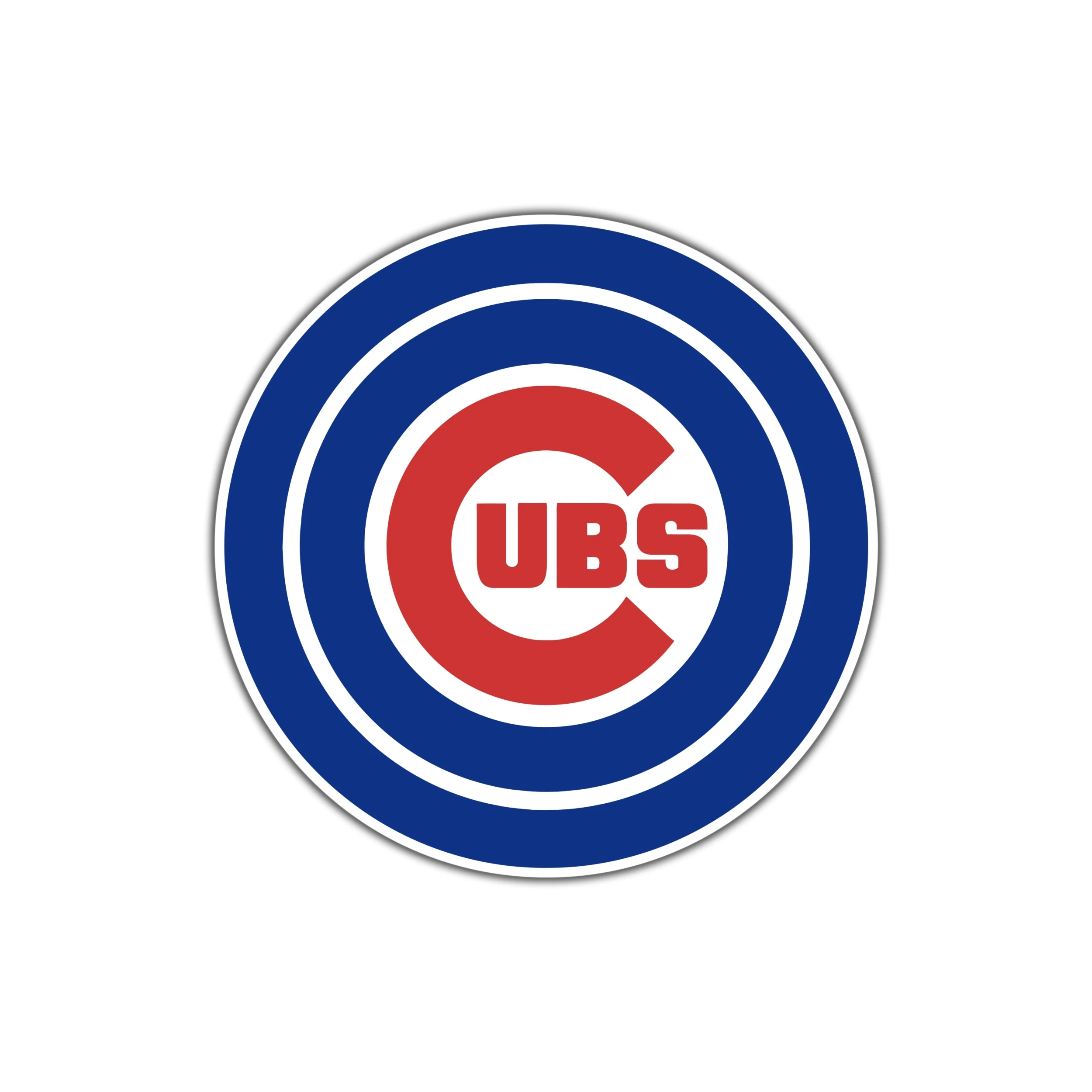 Chicago Cubs - Double Circle with Cubs in Middle - Iron On DTF Transfer - Custom Size