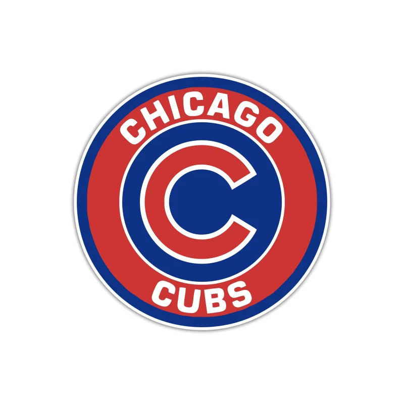 Chicago Cubs - Red and Blue Circle - Iron On DTF Transfer - Custom Size