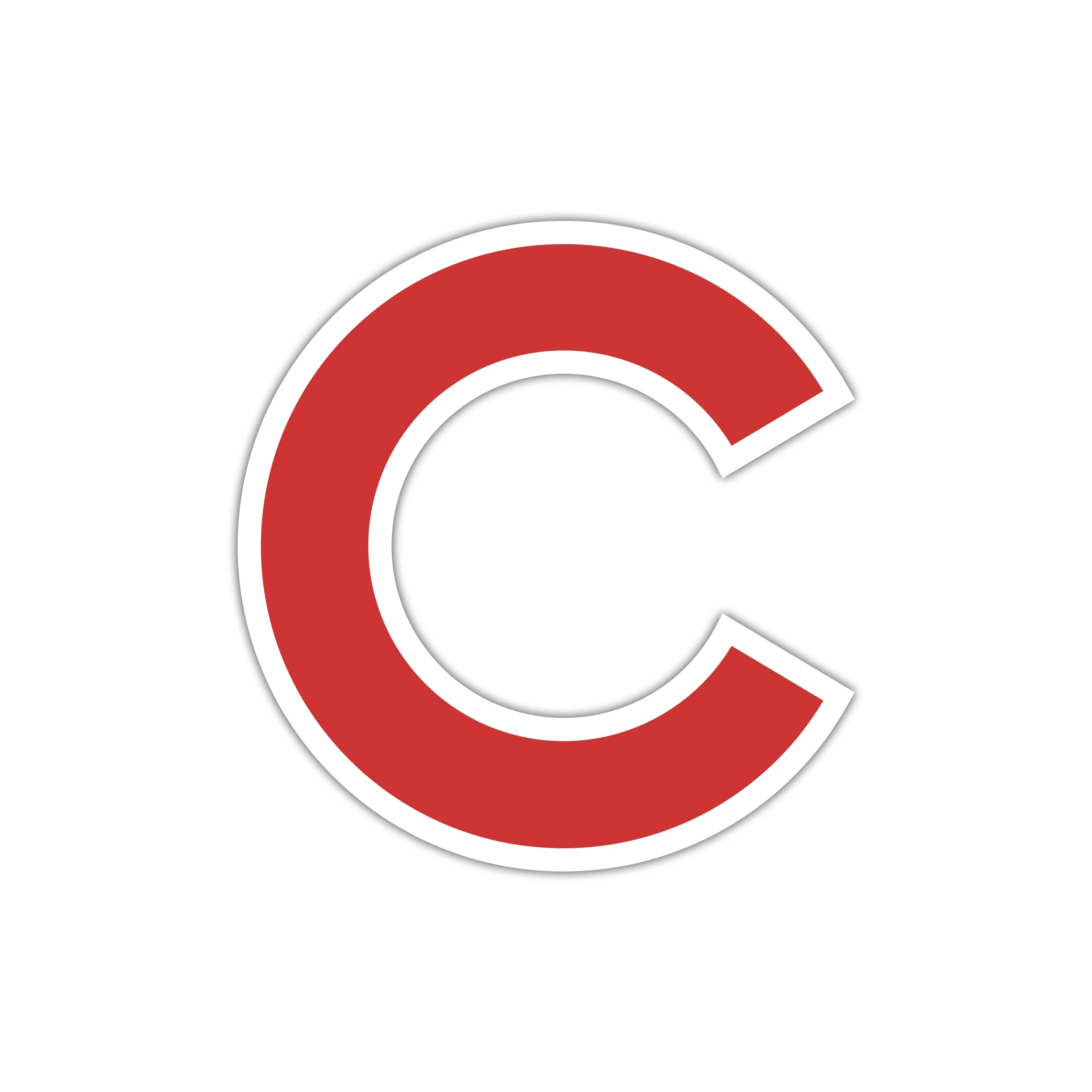 Chicago Cubs - Red C - Full Color Vinyl Sticker - Custom Size