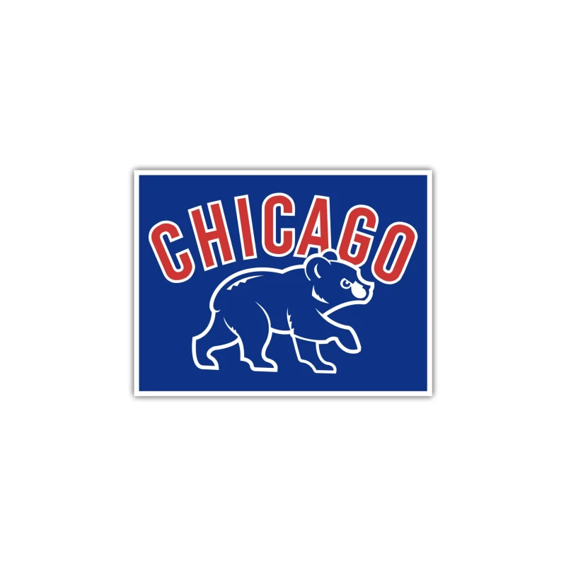 Chicago Cubs - Square with Cub - Iron On DTF Transfer - Custom Size