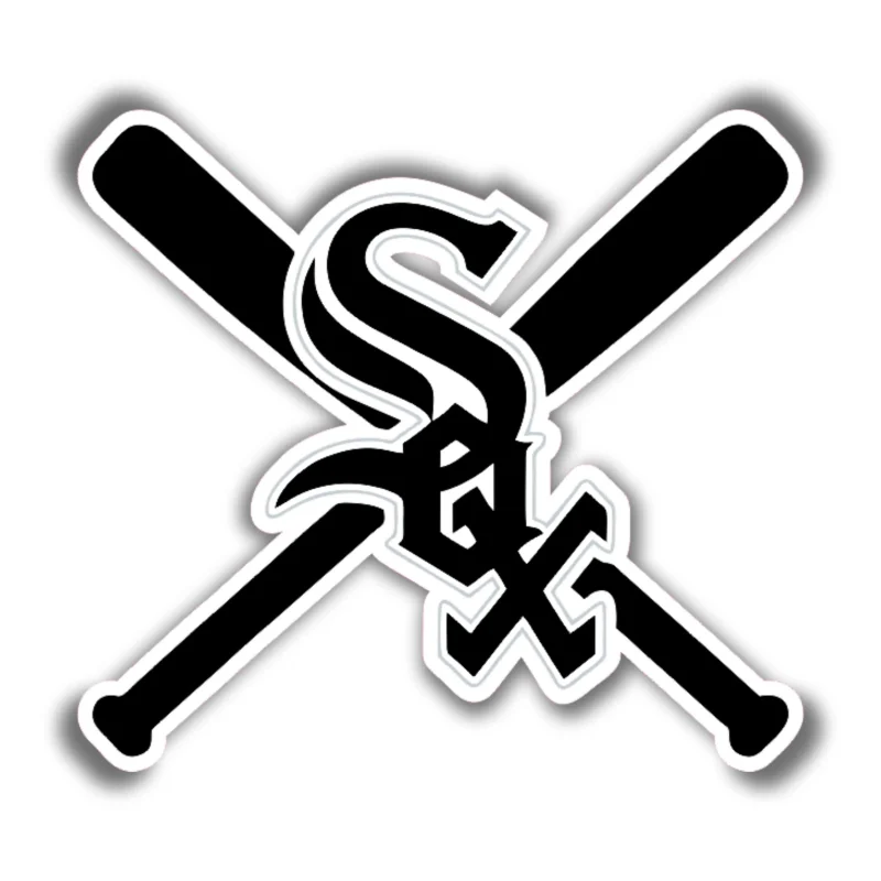 Chicago White Sox - Sox with Baseball Bats Crossed - Temporary Tattoo