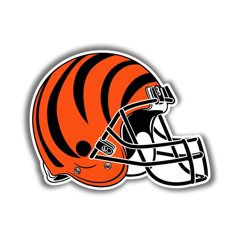 Cincinnati Bengals - Tiger Stripes Helmet - Iron On DTF Transfer - Custom Size