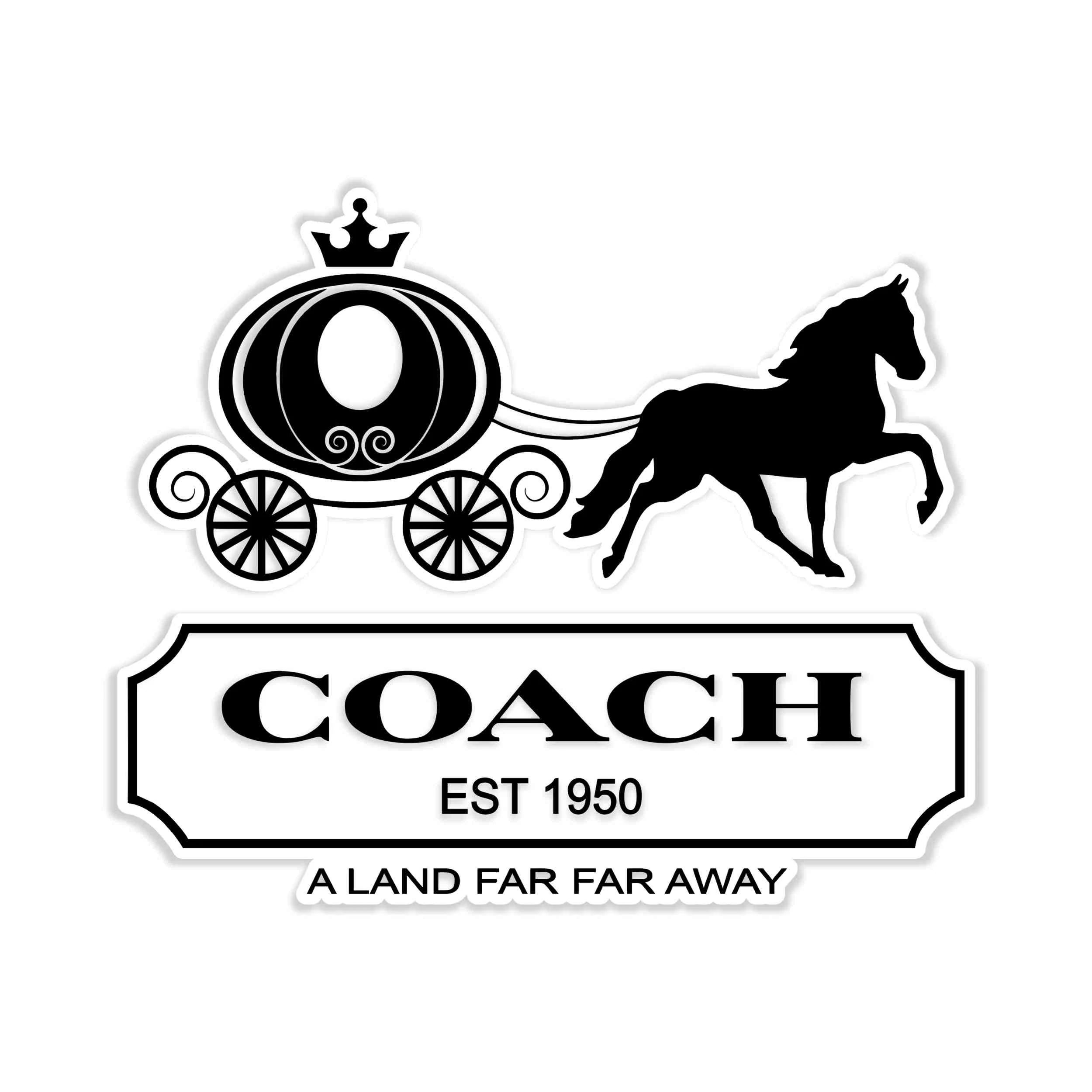 Cinderella's Coach Full Color Vinyl Sticker - Custom Size