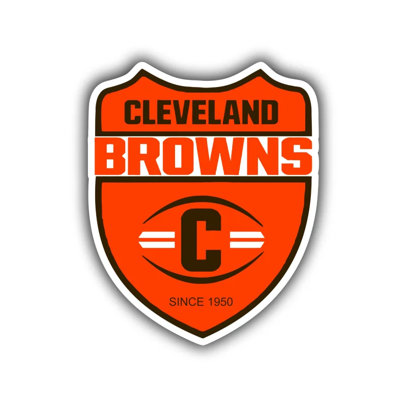 Cleveland Browns - Badge with Name - Iron On DTF Transfer - Custom Size