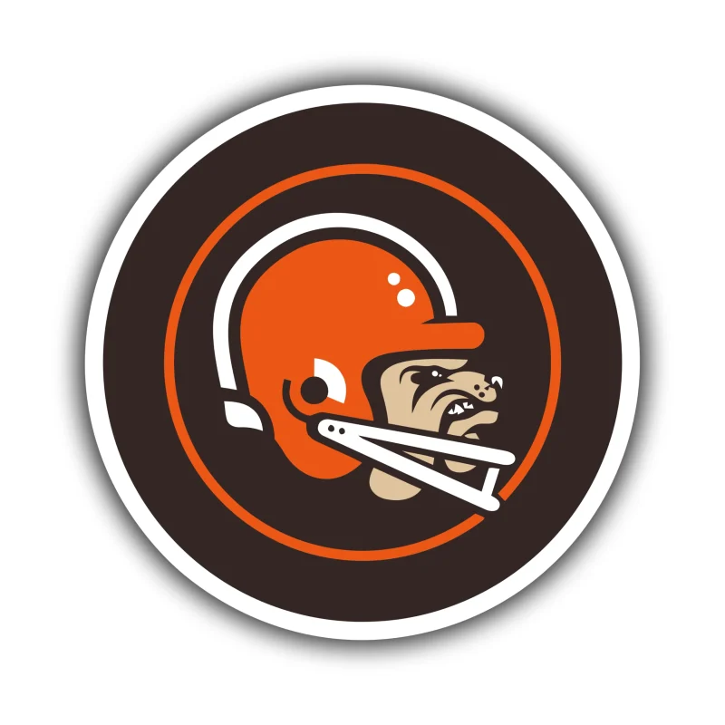 Cleveland Browns - Circle Logo with Head - Iron On DTF Transfer - Custom Size