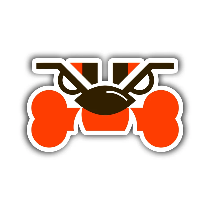 Cleveland Browns - Dog with Bone - Iron On DTF Transfer - Custom Size