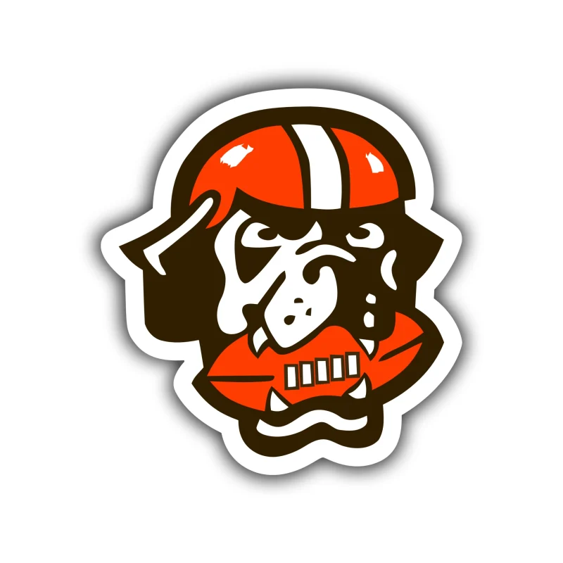 Cleveland Browns - Dog with Football - Iron On DTF Transfer - Custom Size