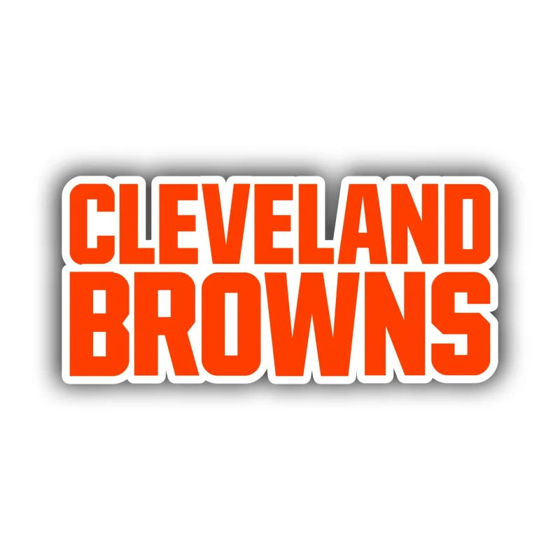 Cleveland Browns - Full Color Vinyl Sticker - Custom Size