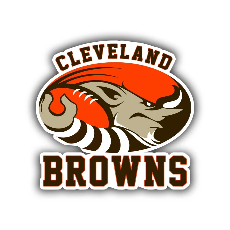 Cleveland Browns - Oval with Name - Iron On DTF Transfer - Custom Size