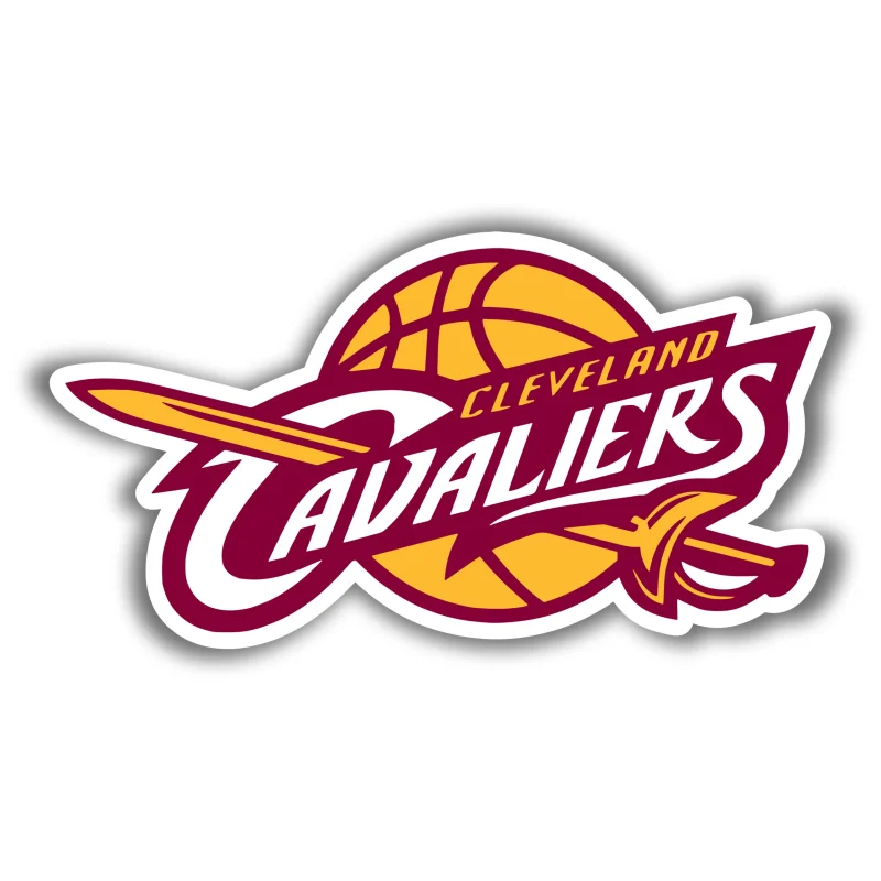 Cleveland Cavaliers - Gold Basketball With Name - Iron On DTF Transfer - Custom Size