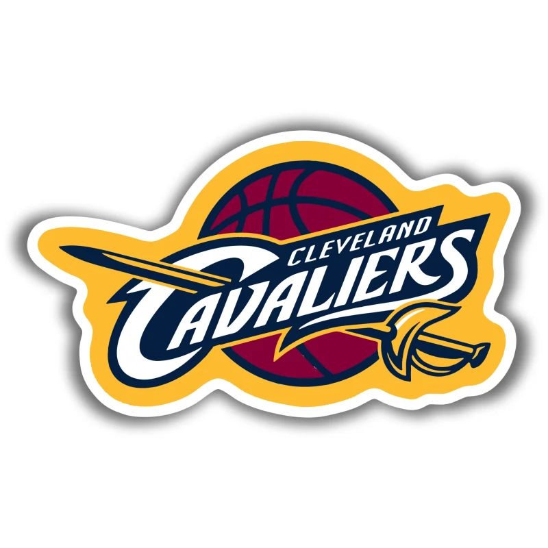 Cleveland Cavaliers - Maroon Basketball With Name - Iron On DTF Transfer - Custom Size