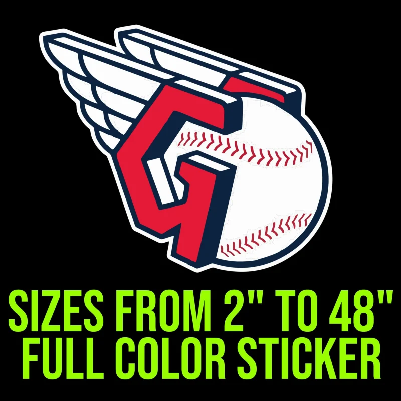 Cleveland Guardians Full Color Vinyl Sticker - Custom Size