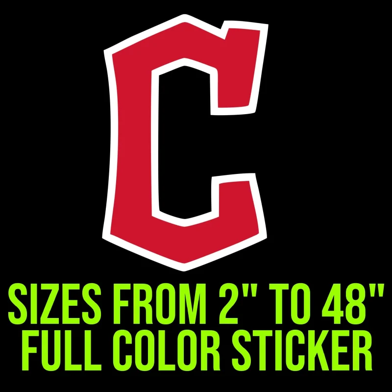 Cleveland Guardians Full Color Vinyl Sticker - Custom Size
