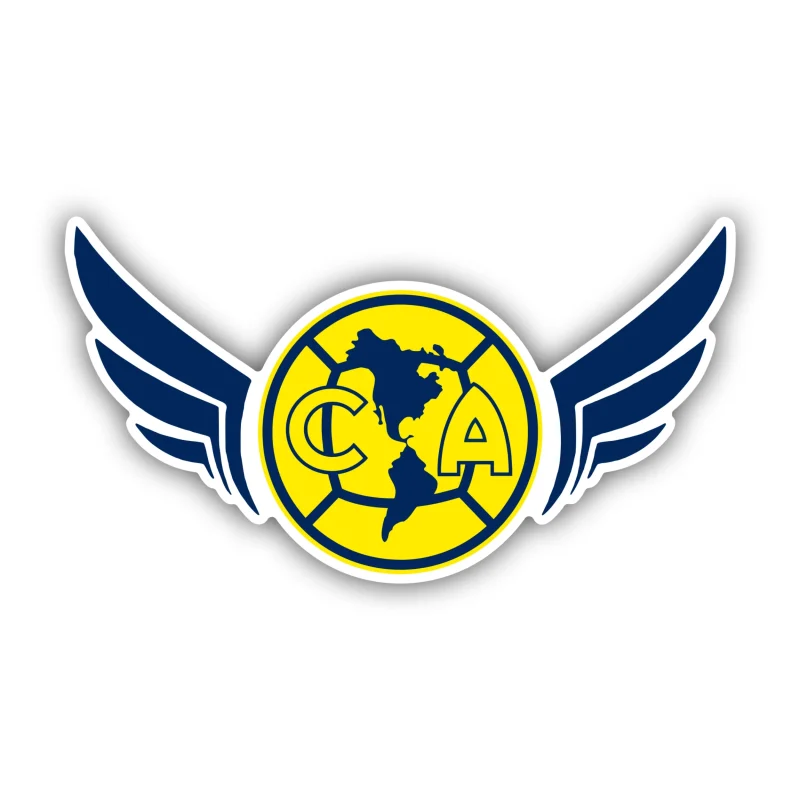 Club America - Eagle Wings With Yellow Circle - Iron On DTF Transfer - Custom Size
