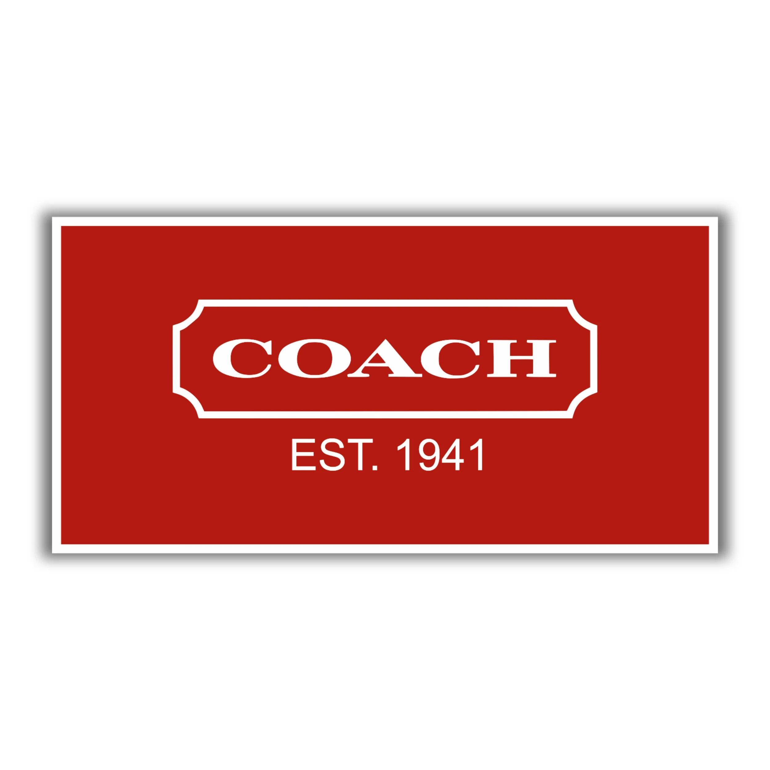 Coach - Red - Full Color Vinyl Sticker - Custom Size