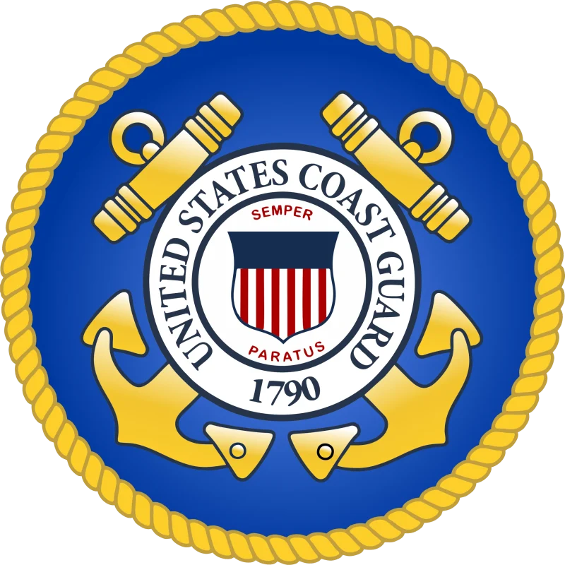 Coast Guard - Blue Circle - Full Color Vinyl Decal