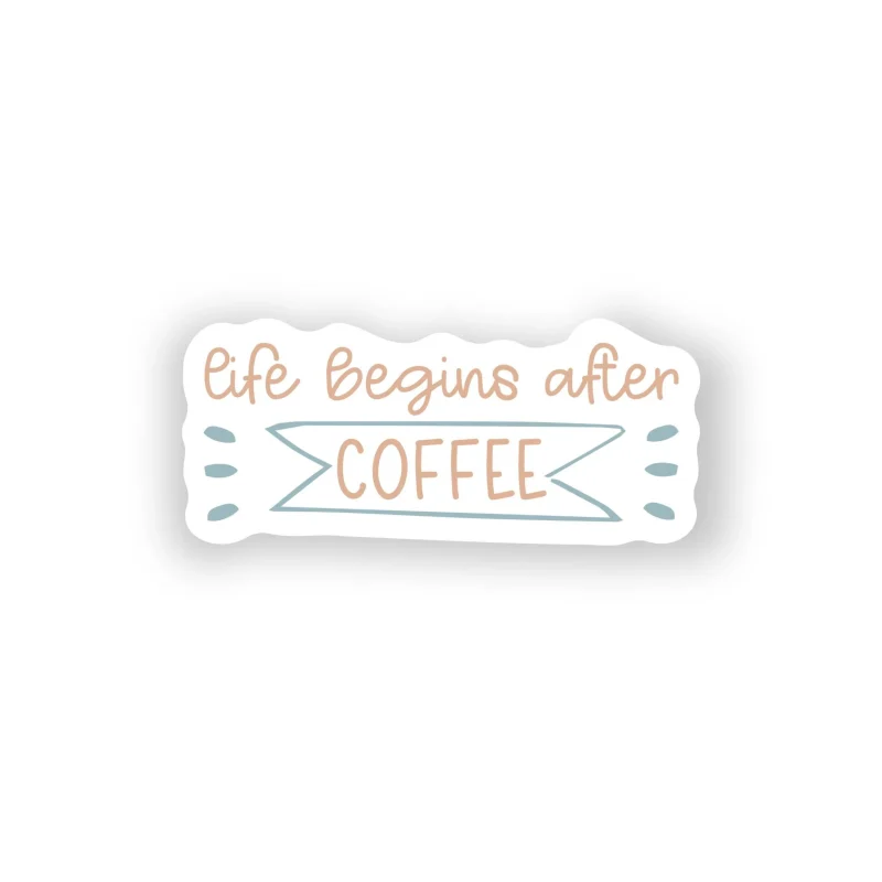 Coffee Full Color Vinyl Decal - Custom Size
