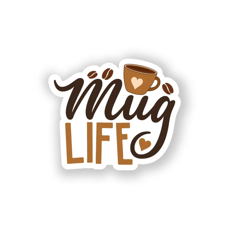 Coffee Full Color Vinyl Decal - Custom Size