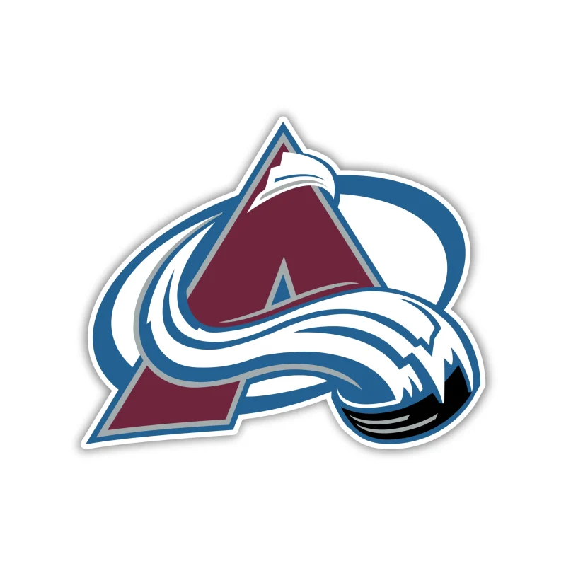 Colorado Avalanche - A With Oval - Full Color Vinyl Sticker - Custom Size