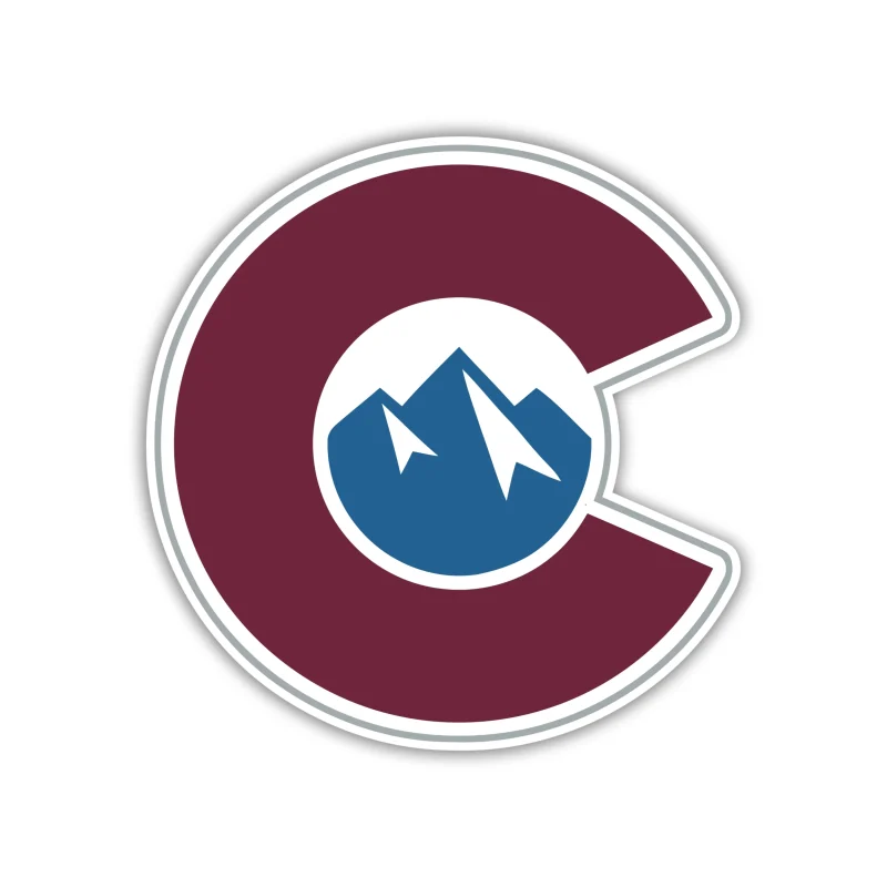 Colorado Avalanche - C With Mountain - Iron On DTF Transfer - Custom Size