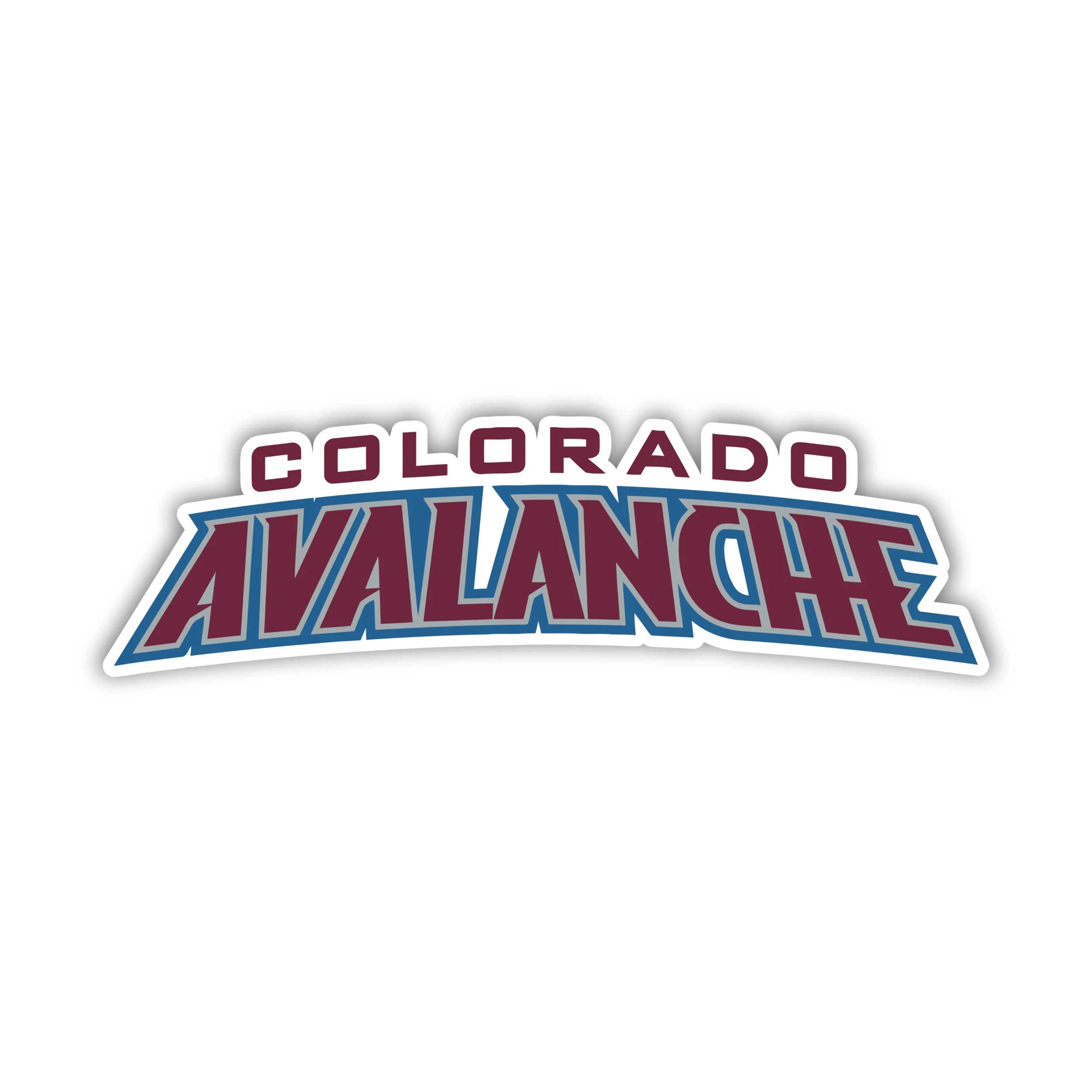 Colorado Avalanche - Name - Full Color Vinyl Sticker - Custom Size