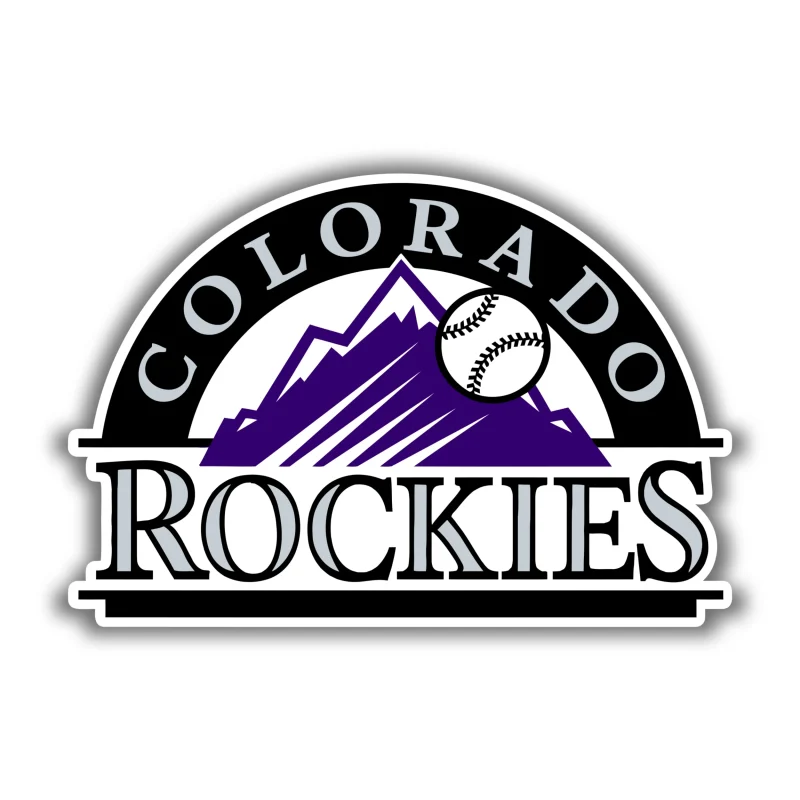 Colorado Rockies - Black and Purple with Mountains - Iron On DTF Transfer - Custom Size