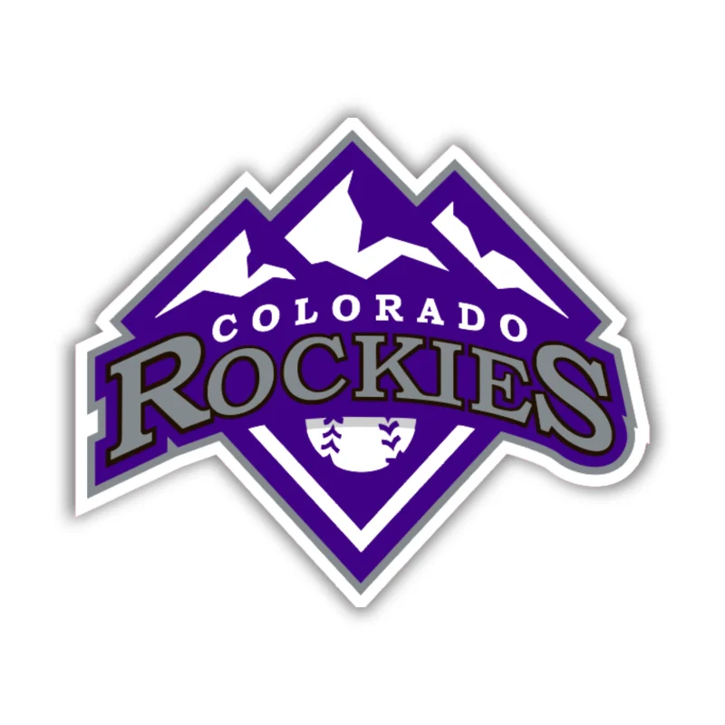 Colorado Rockies - Mountain Plate - Full Color Vinyl Sticker - Custom Size