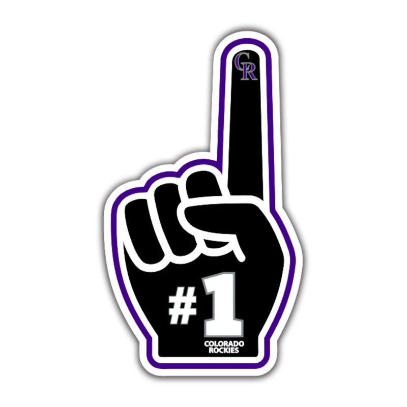 Colorado Rockies - Number #1 - Full Color Vinyl Sticker - Custom Size