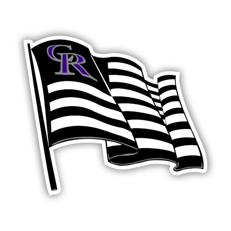 Colorado Rockies - Waving Flag - Iron On DTF Transfer - Custom Size