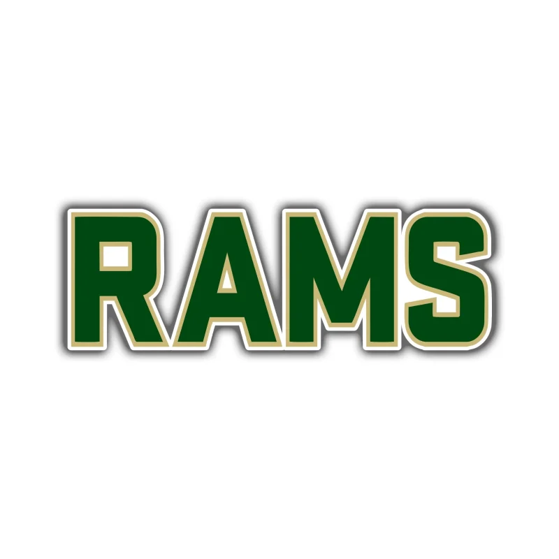 Colorado State Rams Full Color Vinyl Decal - Custom Size