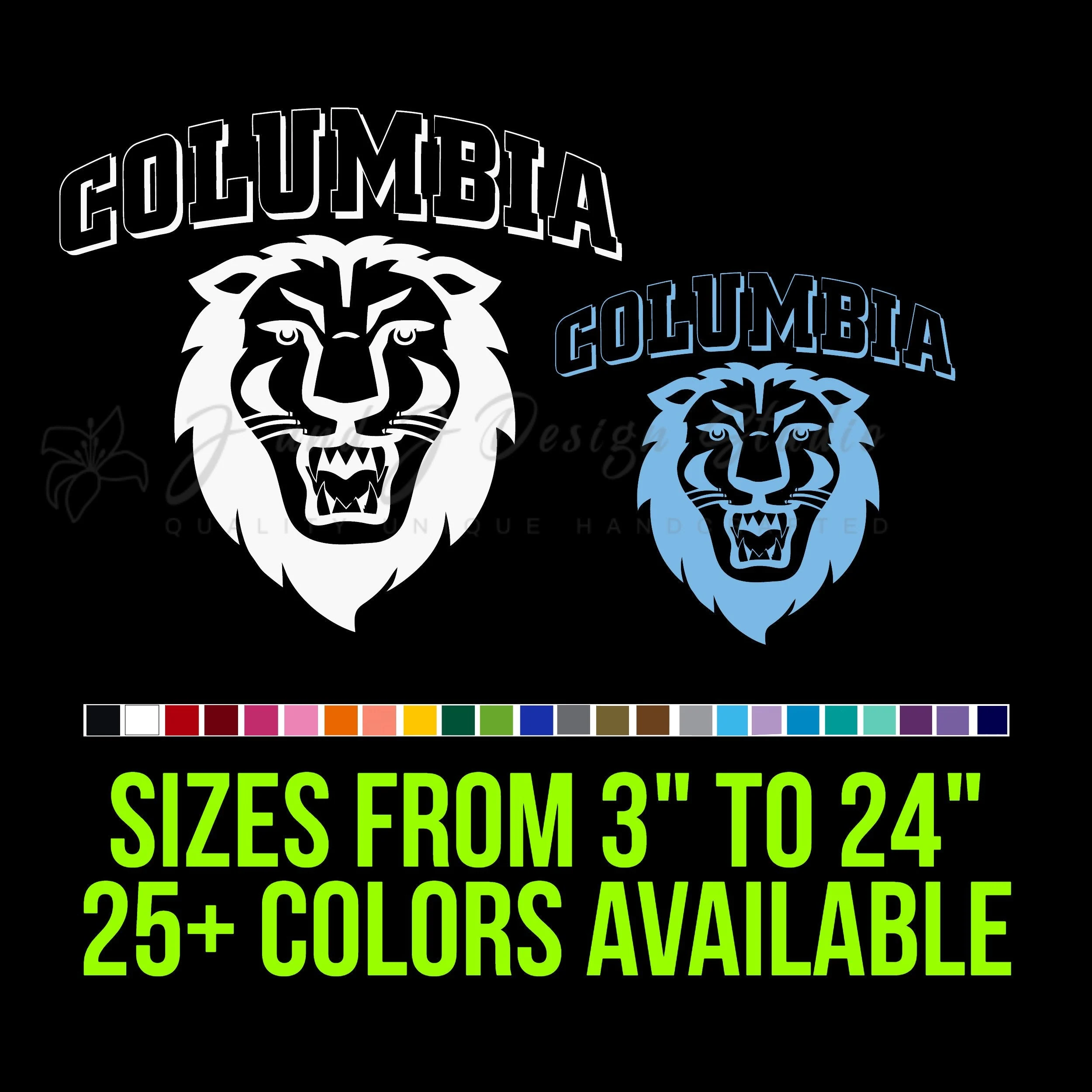 Columbia Lions Decal - Custom Size