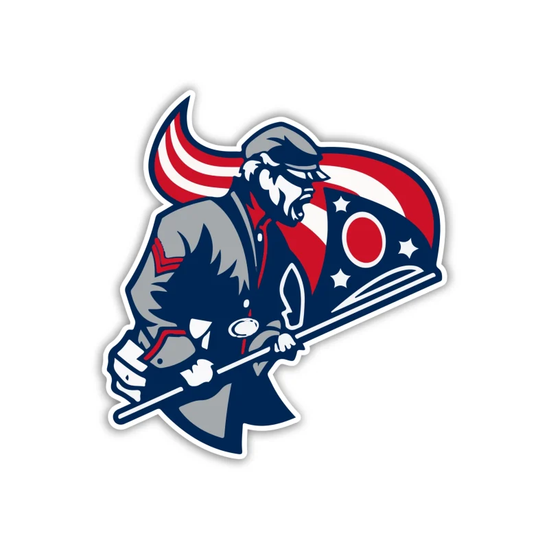 Columbus Blue Jackets - Guy with Flag - Iron On DTF Transfer - Custom Size