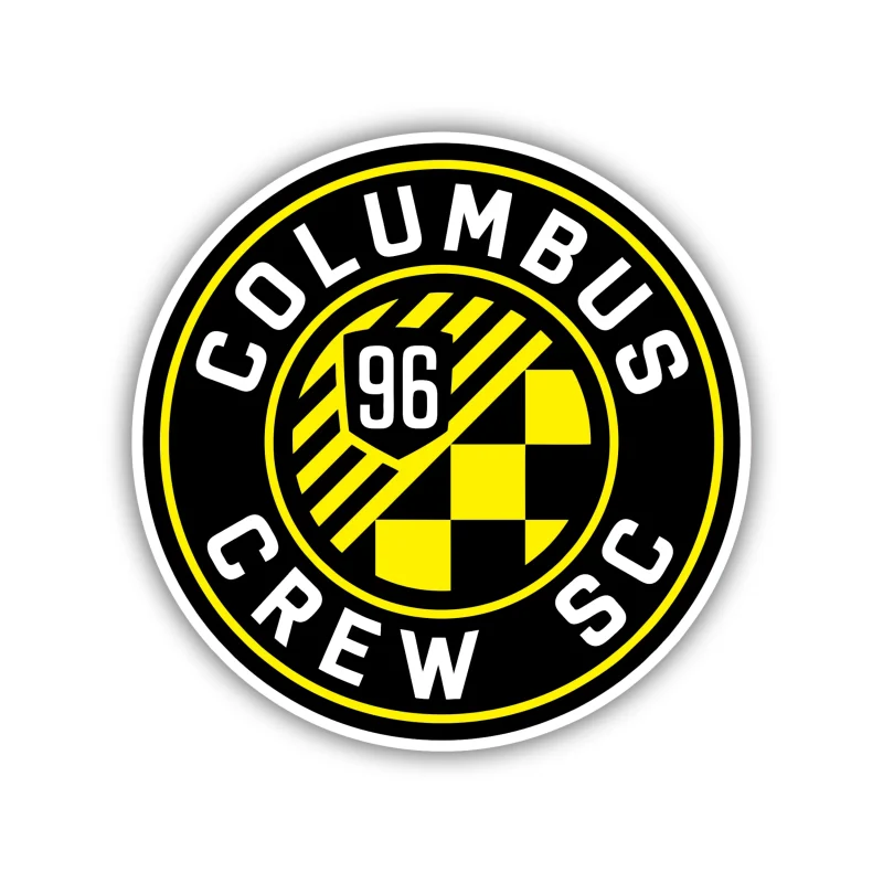 Columbus Crew SC - Black Circle With Name - Iron On DTF Transfer - Custom Size